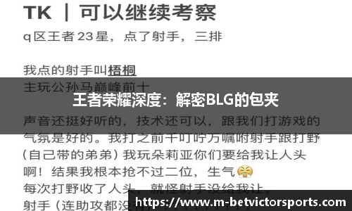 王者荣耀深度：解密BLG的包夹